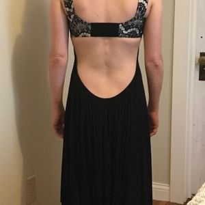 Backless, black/white day/cocktail dress